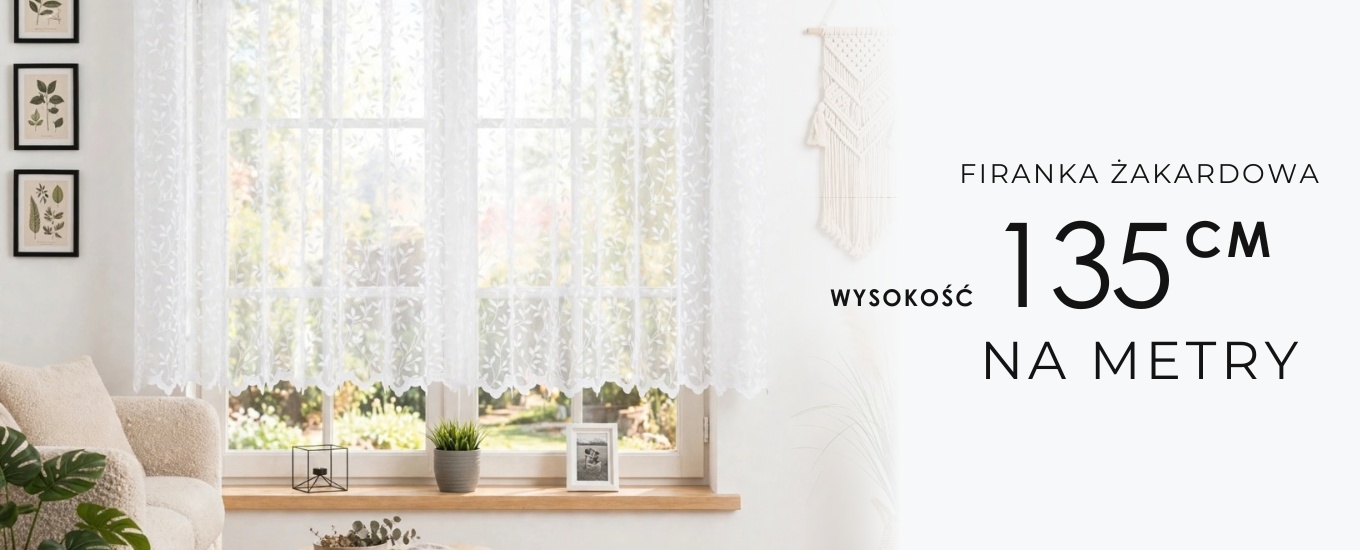 BANER Firanka 023058 135cm biała